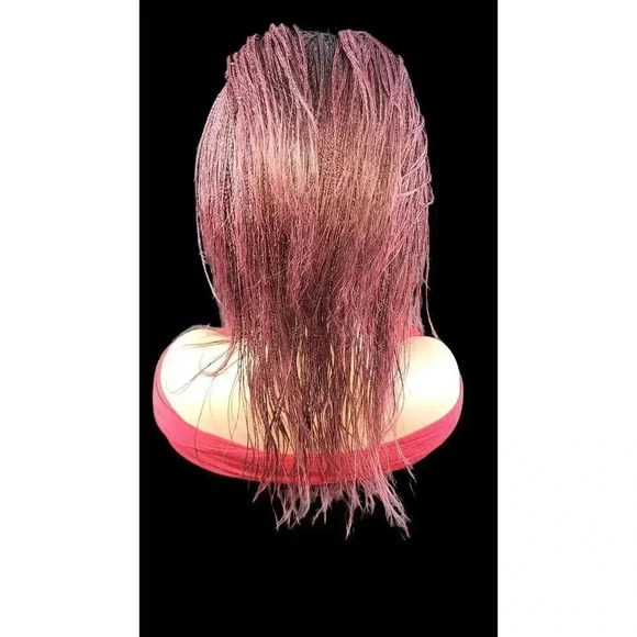 Handmade Braided Lace Wigs, Bob cut, short Micro millions braids. NWT Red Wig - Picture 11 of 15